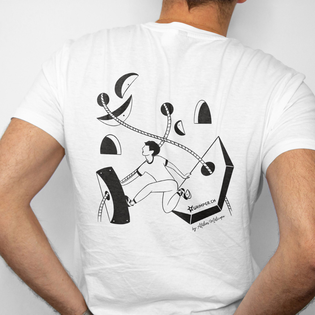 Tee-shirts illustrés pour Grimper.ch